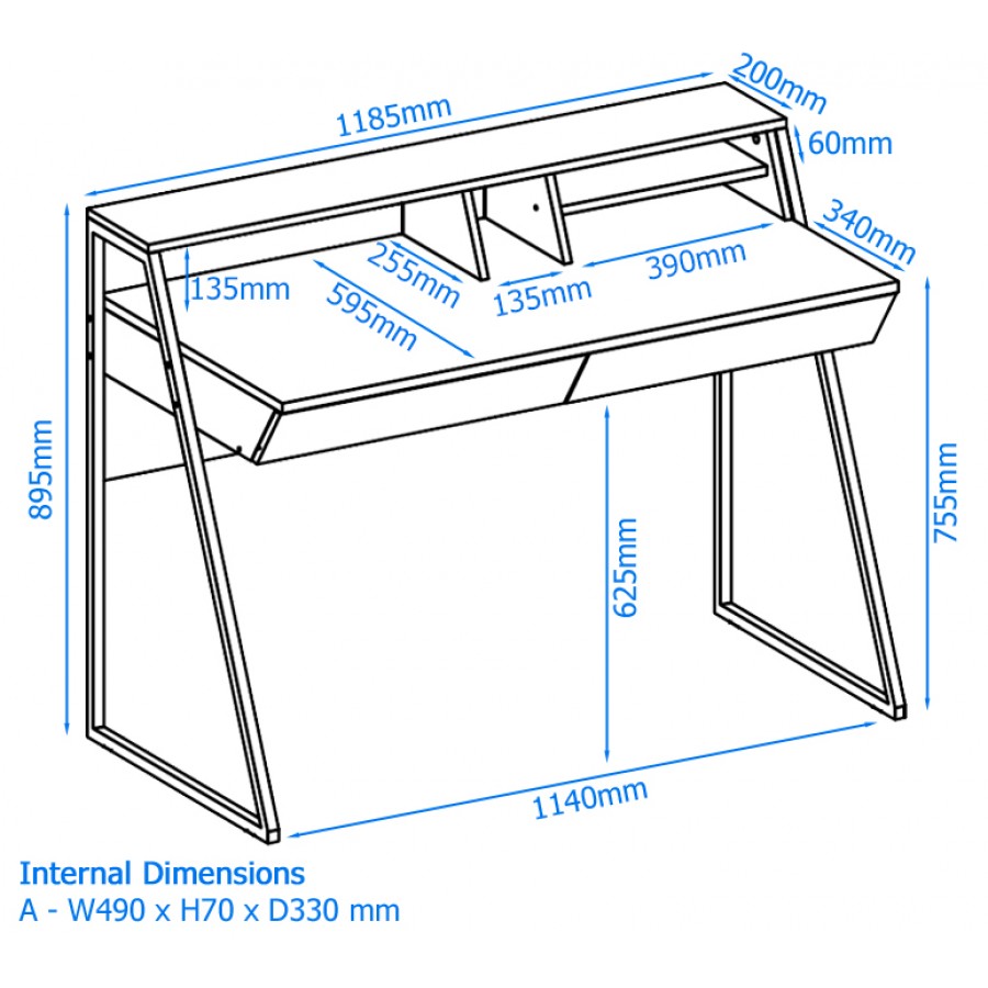 Salcombe Home Office Workstation Desk